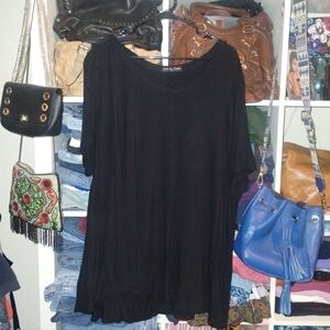 Kim & Cami 3X Black Women's Top